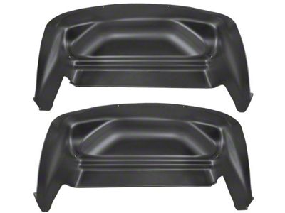 Rear Wheel Well Guards; Black (07-14 Silverado 3500 HD SRW)