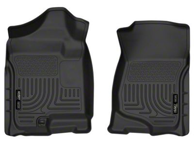 Husky Liners WeatherBeater Front Floor Liners; Black (07-14 Silverado 3500 HD Extended Cab, Crew Cab)