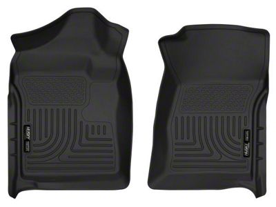 Husky Liners WeatherBeater Front Floor Liners; Black (07-14 Silverado 3500 HD Regular Cab)