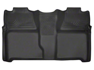 Husky Liners WeatherBeater Second Seat Floor Liner; Full Coverage; Black (07-14 Silverado 3500 HD Crew Cab)