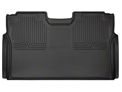 Husky Liners WeatherBeater Second Seat Floor Liner; Black (17-22 F-250 Super Duty SuperCrew)