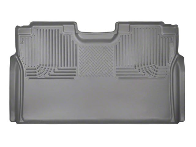 Husky Liners WeatherBeater Second Seat Floor Liner; Full Coverage; Gray (17-22 F-250 Super Duty SuperCrew)