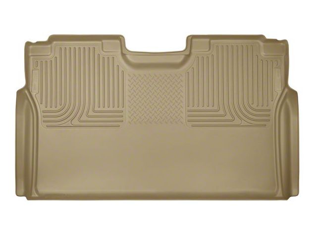 Husky Liners WeatherBeater Second Seat Floor Liner; Full Coverage; Tan (17-22 F-250 Super Duty SuperCrew)