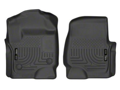 Husky Liners WeatherBeater Front Floor Liners; Black (17-25 F-250 Super Duty SuperCab, SuperCrew w/ Carpet Floors)