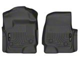 Husky Liners WeatherBeater Front Floor Liners; Black (17-25 F-250 Super Duty SuperCab, SuperCrew w/ Vinyl Floors)