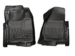 Husky Liners WeatherBeater Front Floor Liners; Black (11-12 F-250 Super Duty Regular Cab w/o Floor Shifter)