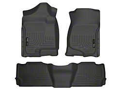 Husky Liners WeatherBeater Front and Second Seat Floor Liners; Black (07-14 Tahoe)