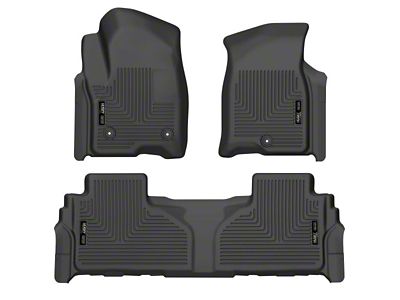 Husky Liners WeatherBeater Front and Second Seat Floor Liners; Footwell Coverage; Black (21-24 Tahoe)