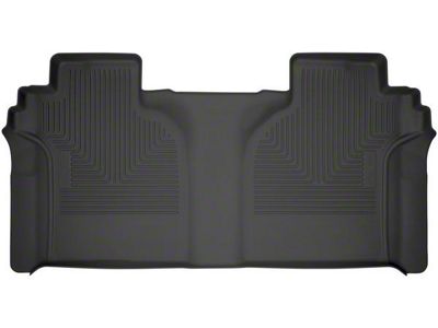 Husky Liners WeatherBeater Second Seat Floor Liner; Black (19-25 Silverado 1500 Crew Cab)