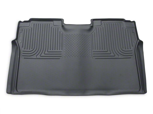 Husky Liners WeatherBeater Second Seat Floor Liner; Full Coverage; Gray (15-23 F-150 SuperCrew)