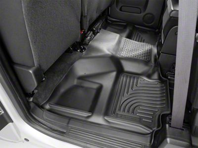 Husky Liners WeatherBeater Second Seat Floor Liner; Full Coverage; Black (07-13 Silverado 1500 Extended Cab, Crew Cab)