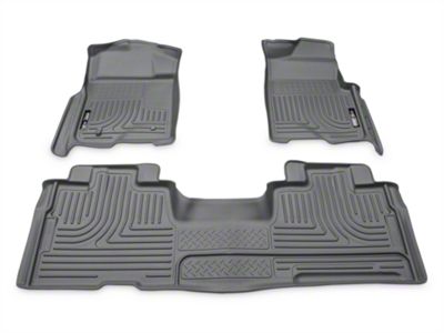 Husky Liners WeatherBeater Front and Second Seat Floor Liners; Gray (09-14 F-150 SuperCab, SuperCrew)