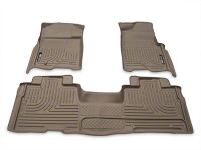 Husky Liners WeatherBeater Front and Second Seat Floor Liners; Tan (09-14 F-150 SuperCab, SuperCrew)