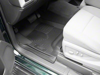 Husky Liners WeatherBeater Front and Second Seat Floor Liners; Footwell Coverage; Black (14-18 Sierra 1500 Double Cab, Crew Cab)