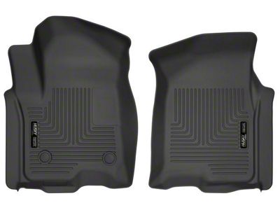 Husky Liners WeatherBeater Front Floor Liners; Black (19-24 Sierra 1500 Crew Cab)