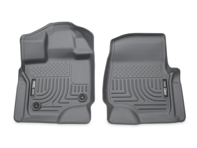 Husky Liners WeatherBeater Front Floor Liners; Gray (15-24 F-150 SuperCab, SuperCrew)