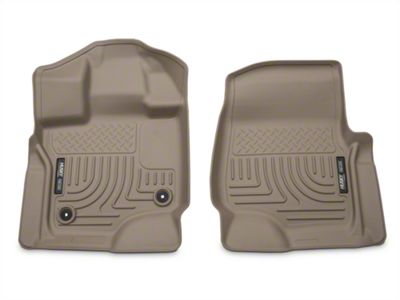 Husky Liners WeatherBeater Front Floor Liners; Tan (15-24 F-150 SuperCab, SuperCrew)