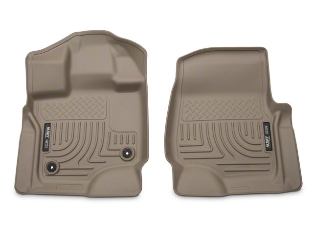 Husky Liners WeatherBeater Front Floor Liners; Tan (15-24 F-150 SuperCab, SuperCrew)