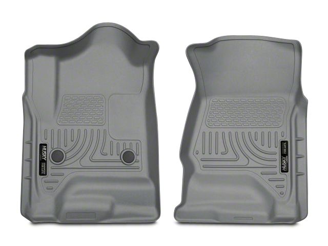 Husky Liners WeatherBeater Front Floor Liners; Gray (14-18 Silverado 1500 Double Cab, Crew Cab)
