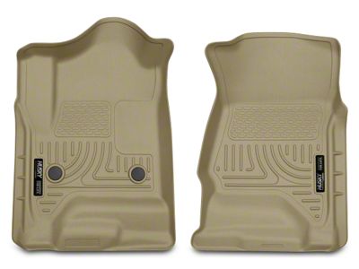 Husky Liners WeatherBeater Front Floor Liners; Tan (14-18 Silverado 1500 Double Cab, Crew Cab)
