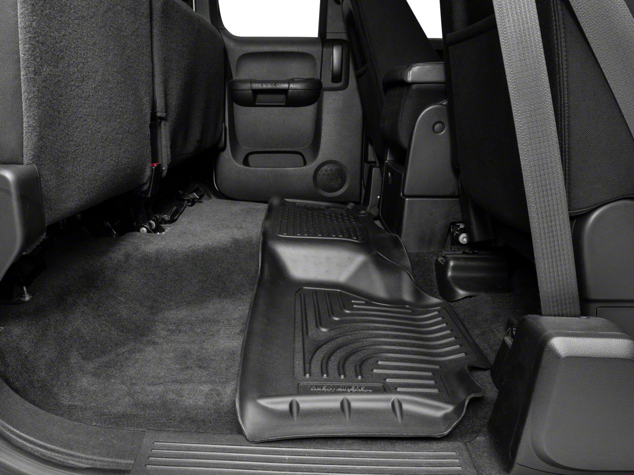 Black Rear Floor Mats – Fits 2007-2013 Chevy Silverado & GMC Sierra 1500 Crew Cab
