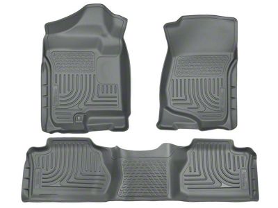 Husky Liners WeatherBeater Front and Second Seat Floor Liners; Footwell Coverage; Gray (07-13 Silverado 1500 Extended Cab, Crew Cab)