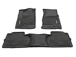 Husky Liners WeatherBeater Front and Second Seat Floor Liners; Footwell Coverage; Black (14-18 Silverado 1500 Double Cab, Crew Cab)