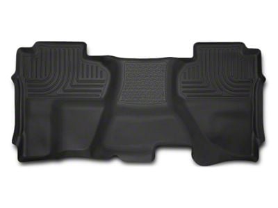Husky Liners X-Act Contour Second Seat Floor Liner; Full Coverage; Black (14-18 Sierra 1500 Double Cab, Crew Cab)