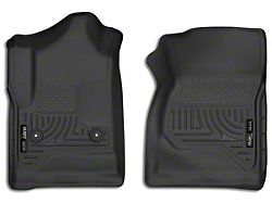 X-Act Contour Front Floor Liners; Black (14-18 Silverado 1500 Regular Cab)