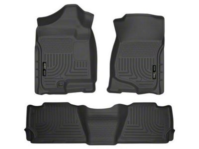 Husky Liners WeatherBeater Front and Second Seat Floor Liners; Black (07-14 Yukon)