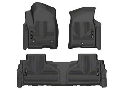 Husky Liners WeatherBeater Front and Second Seat Floor Liners; Footwell Coverage; Black (21-25 Yukon)