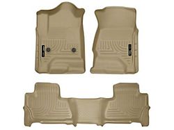 Husky Liners WeatherBeater Front and Second Seat Floor Liners; Tan (15-20 Yukon)
