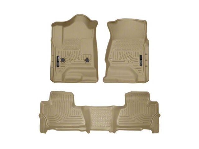 Husky Liners WeatherBeater Front and Second Seat Floor Liners; Tan (15-20 Yukon)
