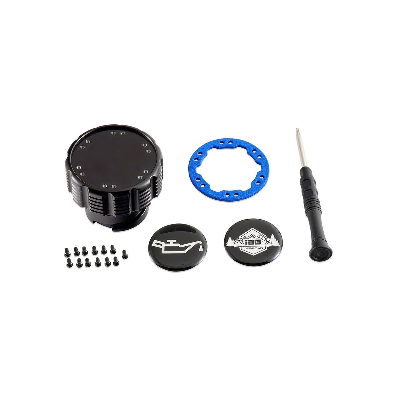 IAG Offroad Beadlock Engine Oil Cap with Blue Ring IAG-ACC-F1090BKBL ...