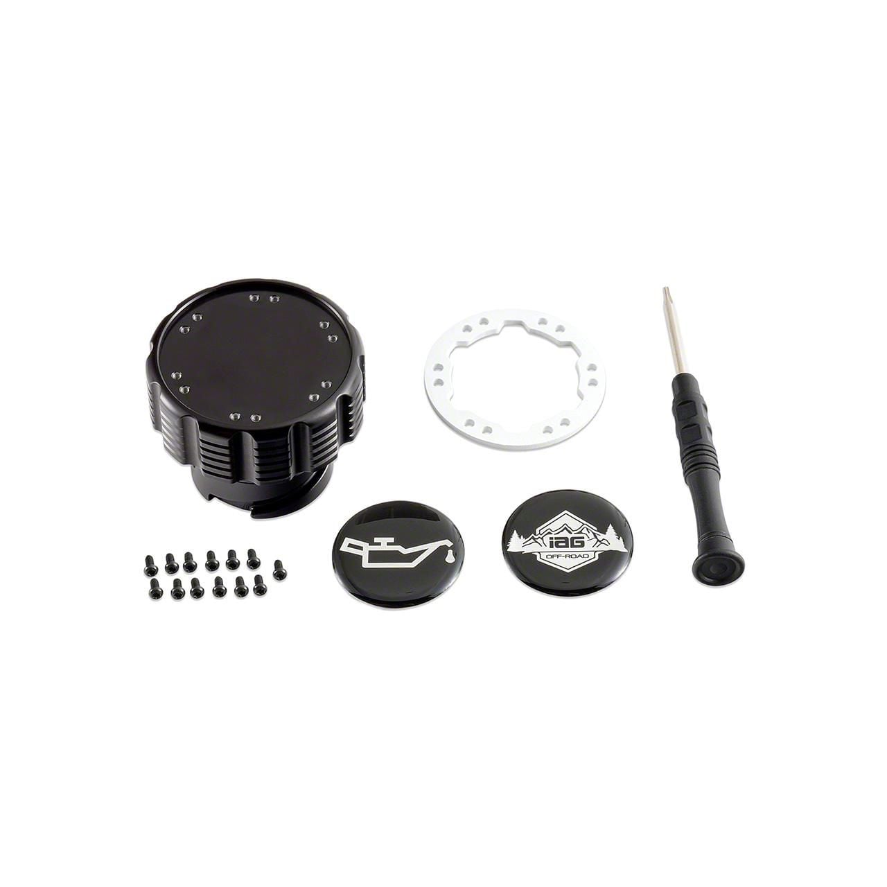 IAG Offroad Beadlock Engine Oil Cap with White Ring IAG-ACC-F1090BKWH ...