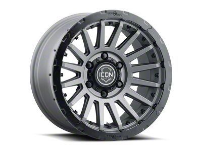 ICON Alloys Recon Pro Charcoal 8-Lug Wheel; 17x8.5; 13mm Offset (01-06 Silverado 3500 HD SRW)