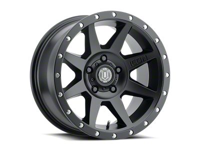 ICON Alloys Rebound Satin Black 5-Lug Wheel; 17x8.5; 0mm Offset (02-08 RAM 1500, Excluding Mega Cab)