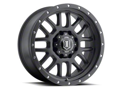 ICON Alloys Alpha Satin Black 8-Lug Wheel; 20x9; 19mm Offset (03-09 RAM 2500)