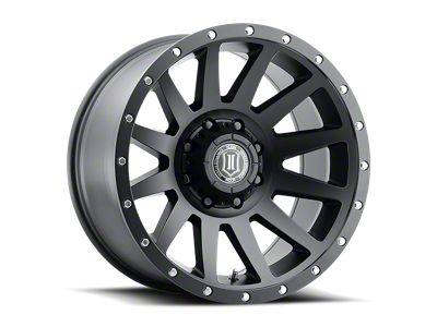 ICON Alloys Compression Satin Black 8-Lug Wheel; 20x10; -19mm Offset (03-09 RAM 2500)