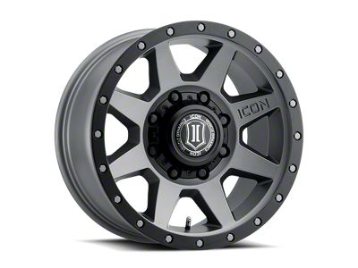 ICON Alloys Rebound HD Titanium 8-Lug Wheel; 17x8.5; 13mm Offset (03-09 RAM 2500)