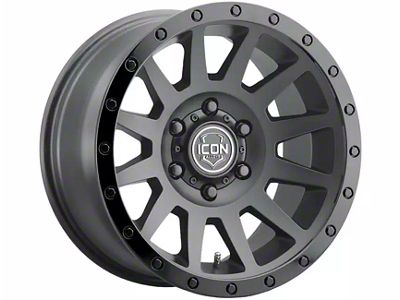 ICON Alloys Compression Double Black 6-Lug Wheel; 17x8.5; 6mm Offset (04-08 F-150)