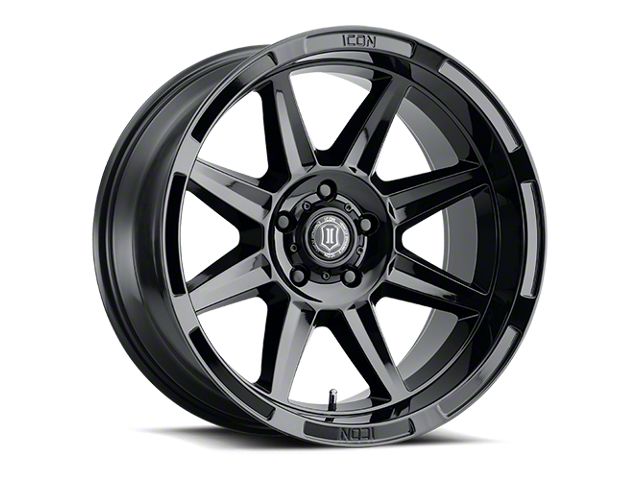 ICON Alloys Bandit Gloss Black 6-Lug Wheel; 20x10; -24mm Offset (07-13 Sierra 1500)