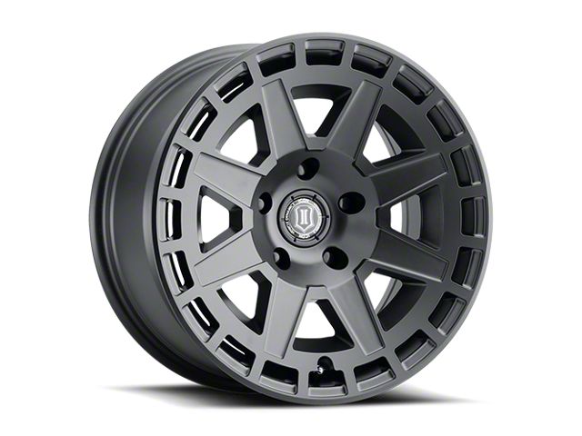 ICON Alloys Compass Satin Black 6-Lug Wheel; 17x8.5; 0mm Offset (07-13 Sierra 1500)