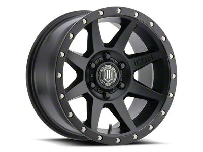 ICON Alloys Rebound Satin Black 6-Lug Wheel; 18x9; 25mm Offset (07-13 Sierra 1500)