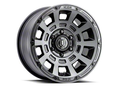 ICON Alloys Thrust Smoked Satin Black 6-Lug Wheel; 17x8.5; 25mm Offset (07-13 Sierra 1500)