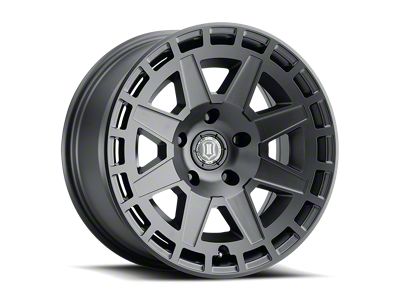 ICON Alloys Compass Satin Black 6-Lug Wheel; 17x8.5; 0mm Offset (07-13 Silverado 1500)