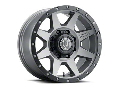 ICON Alloys Rebound Titanium 8-Lug Wheel; 20x9; 12mm Offset (11-14 Silverado 3500 HD SRW)