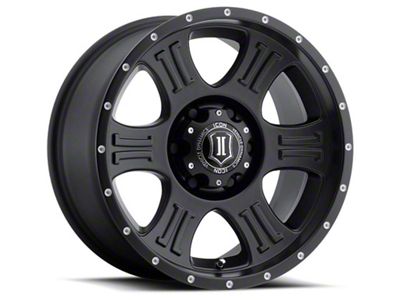 ICON Alloys Shield Satin Black 8-Lug Wheel; 20x9; 12mm Offset (11-14 Silverado 3500 HD SRW)