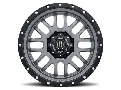 ICON Alloys Alpha Gunmetal 8-Lug Wheel; 20x9; 0mm Offset (08-10 F-250 Super Duty)