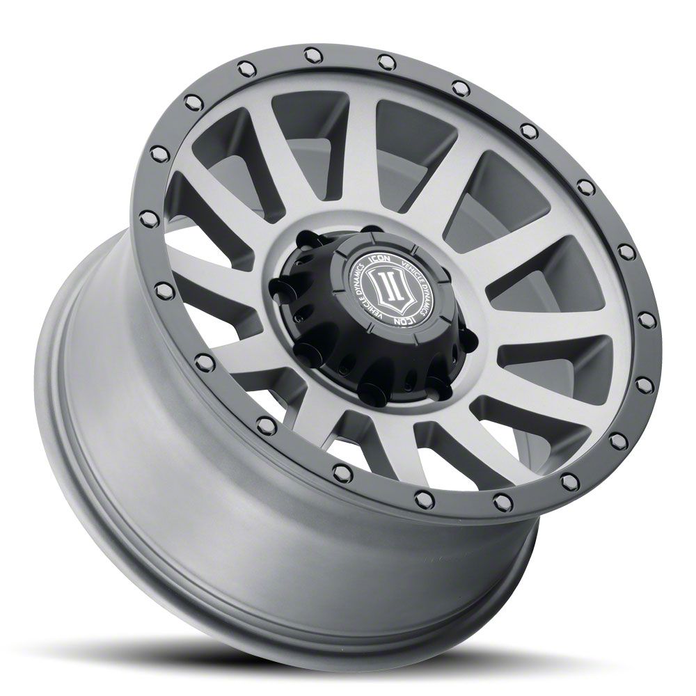 ICON Alloys F-250 Super Duty Compression HD Titanium 8-Lug Wheel; 18x9 ...